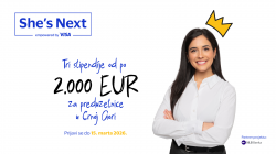 Osvoji 2.000 EUR podrške za tvoj biznis - Visa She's Next